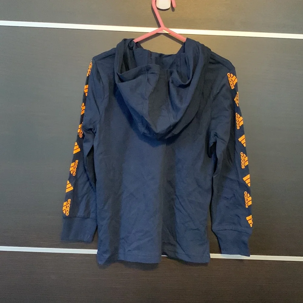 Adidas Boys Long Sleeve Hooded Tee-Shirt - Picture 7 of 9